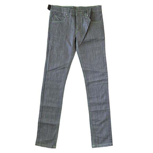 Cheap Monday Zip Low Dry Grey Skinny Stretch Jeans Size 28 x 32 NWT $69 - Picture 2 of 8